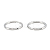 304 Stainless Steel Split Key Ring Clasps STAS-A054-01D-2