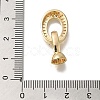 Brass Micro Pave Clear Cubic Zirconia Fold Over Clasps KK-H480-38G-3