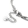 304 Stainless Steel Glass Column Pendant with Snake Chain Necklaces NJEW-I126-06P-3