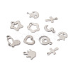 PandaHall Jewelry 90Pcs 9 Style 304 Stainless Steel Charms STAS-PJ0001-41-2