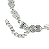 Non-Tarnish 304 Stainless Steel Heart Link Bracelets for Women BJEW-A007-02P-3