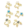 Rack Plating Star Brass Stud Earrings EJEW-P277-08G-1