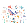 Sea Creatures Theme PVC Wall Stickers DIY-WH0228-897-1