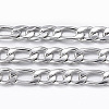 3.28 Feet 304 Stainless Steel Figaro Chains X-CHS-H009-13P-1