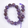 Natural Purple Lodolite Quartz Beads Strands X-G-S333-10mm-030-2