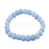 Natural & Dyed White Jade Bead Stretch Bracelets X-BJEW-K212-C-018-2