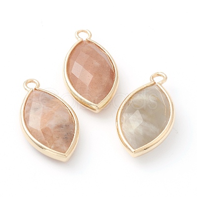 Natural Sunstone Pendants G-B009-01G-C-1