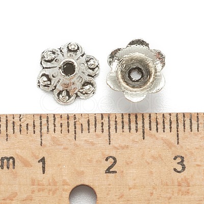 Tibetan Style Alloy Flower Bell Filigree Bead Caps TIBEB-O005-02-1