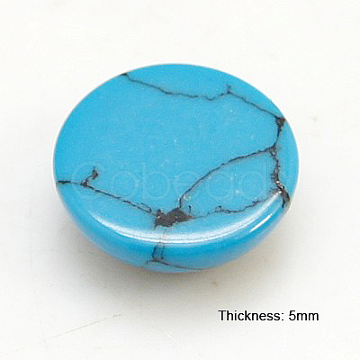 Synthetic Turquoise Cabochons X-G-H1596-FR-10mm-17-1