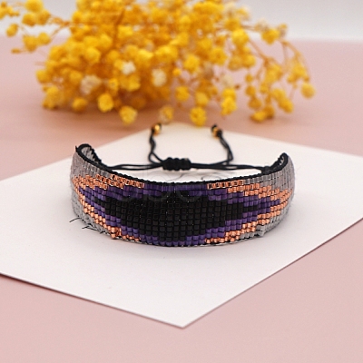 Miyuki Seed Braided Bead Bracelet BJEW-P269-05E-1