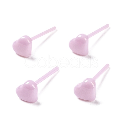 Hypoallergenic Bioceramics Zirconia Ceramic Heart Stud Earrings EJEW-Z023-08D-1