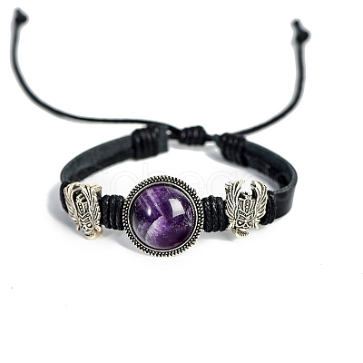 Natural Amethyst with Alloy Bracelets PW-WG4310E-07-1