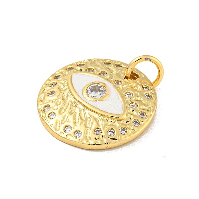 Rack Plating Brass Micro Pave Cubic Zirconia Pendants KK-P277-26G-02-1