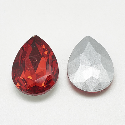 Pointed Back Glass Rhinestone Cabochons RGLA-T081-10x14mm-07-1