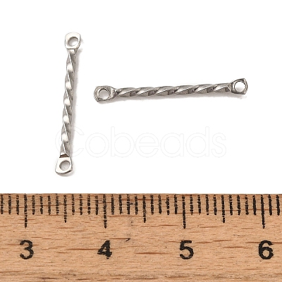 Non-Tarnish 304 Stainless Steel Connector Charms STAS-Q323-02B-P-1