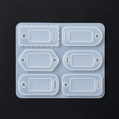 DIY Arch & Rectangle & Oval & Hexagon Shape Connector Charm Silicone Molds X-DIY-G067-06C-1