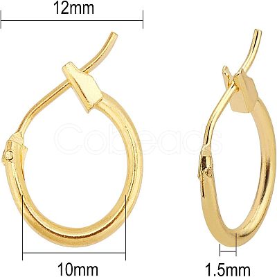 Brass Hoop Earrings KK-FH0001-26-1