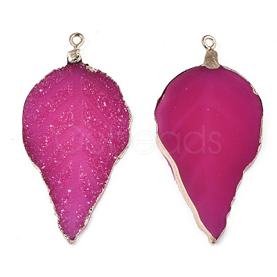 Electroplate Druzy Resin Big Pendants RESI-S366-22S-1