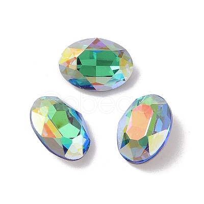 Glass Rhinestone Cabochons RGLA-L029-02B-SPLA-1