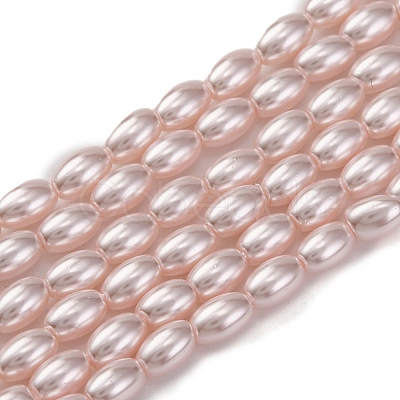 Baking Painted Pearlized Glass Pearl Bead Strands PEAR-H019-01C-03-1