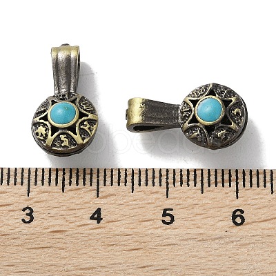 Brass Enamel Pendants KK-M284-15AB-1