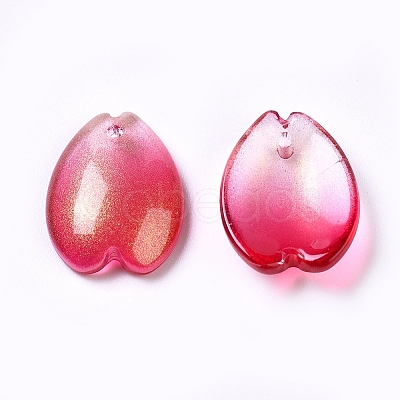 Two Tone Handmade Lampwork Pendants LAMP-WH0001-02A-1