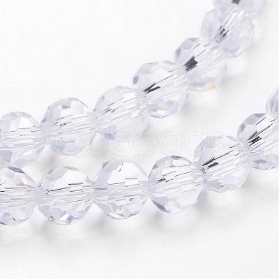 Transparent Glass Bead Strands GLAA-G013-8mm-72-1