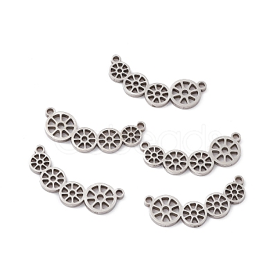 Non-Tarnish 201 Stainless Steel Connector Charms STAS-G293-01P-1