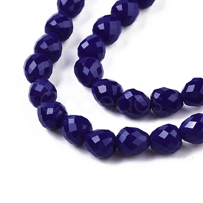 Opaque Solid Color Glass Beads Strands GLAA-N045-002-A01-1