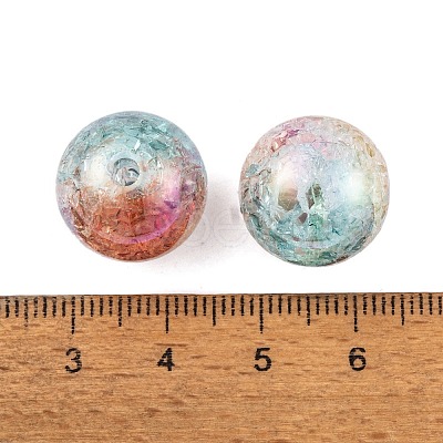 UV Plating Rainbow Iridescent Two Tone Acrylic Beads PACR-C009-04G-1