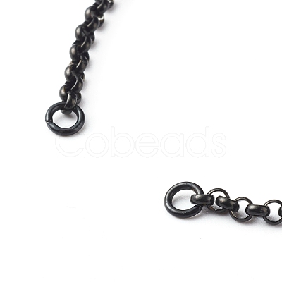 Handmade 304 Stainless Steel Rolo Chain Bracelets Making Accessories AJEW-JB01026-02-1