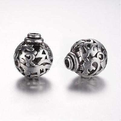 Tibetan Style Alloy 3-Hole Guru Beads PALLOY-YC45776-AS-1