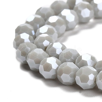 Electroplate Opaque Glass Beads Strands EGLA-A035-P6mm-A22-1