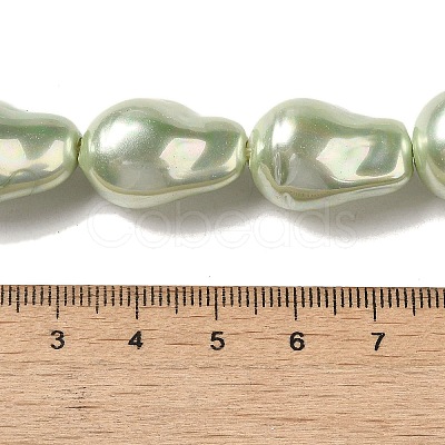 Electroplated Shell Pearl Beads Strands BSHE-M035-01A-01-1