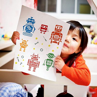 Plastic Reusable Drawing Painting Stencils Templates DIY-WH0202-367-1