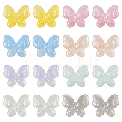 Pandahall 80Pcs 8 Colors Opaque Acrylic Beads OACR-TA0001-24-1