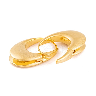 Oval Brass Hoop Earrings for Women EJEW-G391-09G-1