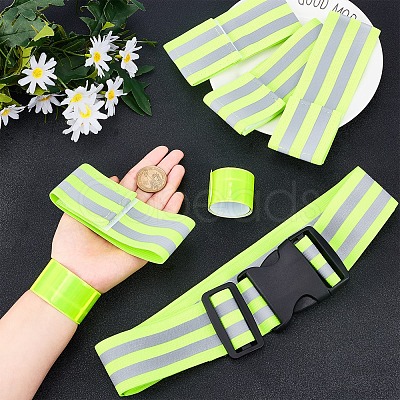 Gorgecraft 7Pcs 4 Style Polyester Reflective Hip Belt AJEW-GF0004-43-1