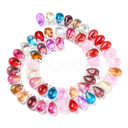 Transparent Glass Beads Strands X-GLAA-B014-01D-1
