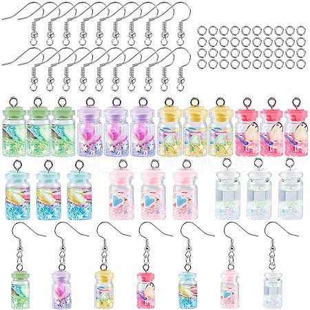 DIY Bottle Shape Dangle Earring Making Kits DIY-NB0004-20-1