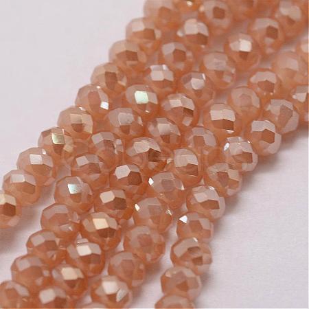 Electroplate Glass Bead Strands GLAA-K016-2x3mm-09PL-1