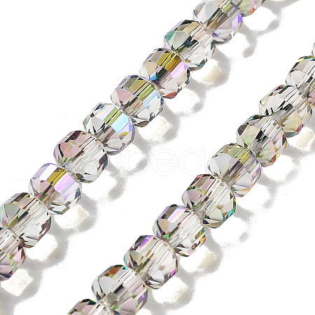 Electroplate Rondelle Glass Beads Strands EGLA-A036-09A-FR01-1