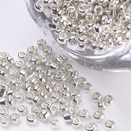 Plated Glass Seed Beads SEED-Q025-2mm-D02-1