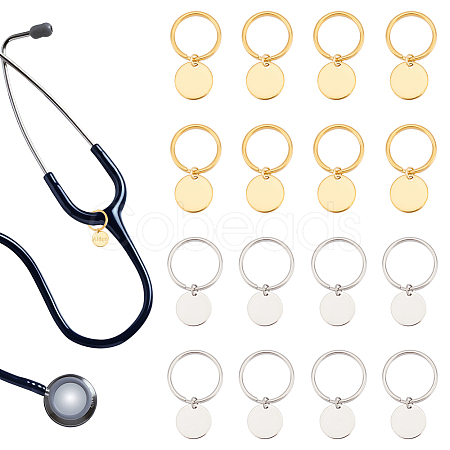 304 Stainless Steel Stethoscope Tag Pendant Decoration HJEW-UN00001-1