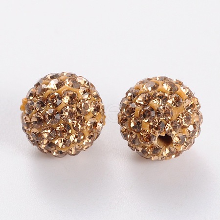 Grade A Rhinestone Pave Disco Ball Beads RB-Q101-13-1