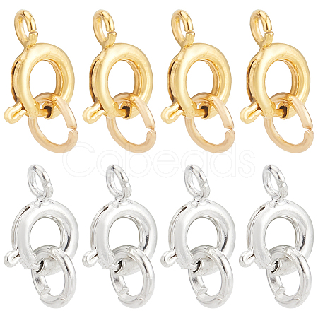 40Pcs 2 Colors Brass Spring Ring Clasps FIND-AB00027-1