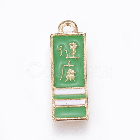 Chinese Style Alloy Enamel Pendants ENAM-O035-12G-B-1