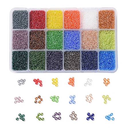 48000PCS 18 Colors 12/0 Grade A Round Glass Seed Beads SEED-JP0012-02-2mm-1