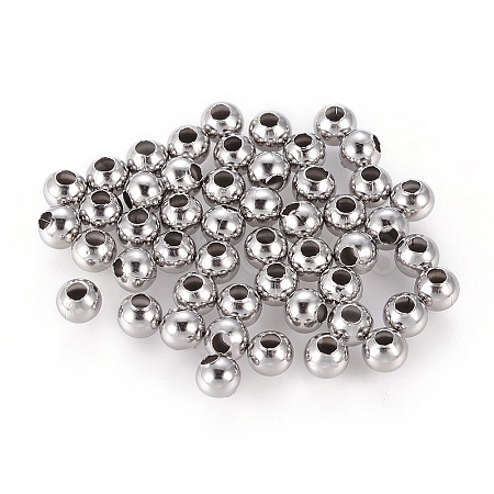 304 Stainless Steel Round Seamed Beads A-STAS-R032-5mm-1