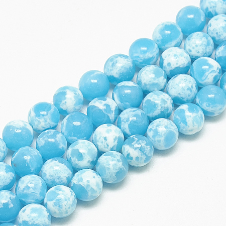 Synthetic Imperial Jasper Beads Strands G-S300-41B-6mm-1